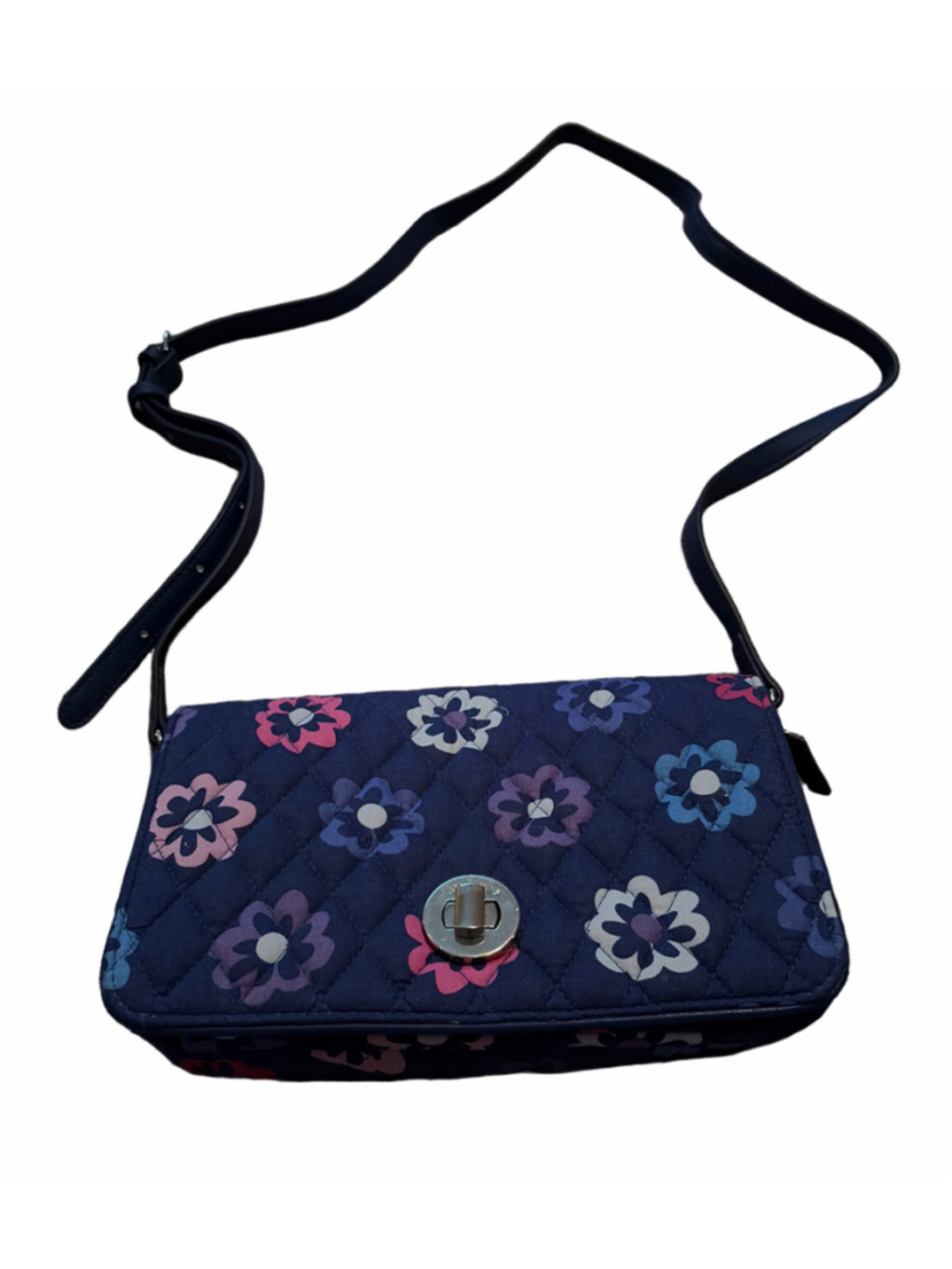 Women's Vera Bradley Quilted Floral Crossbody Bag, One Size, Blue/Purple